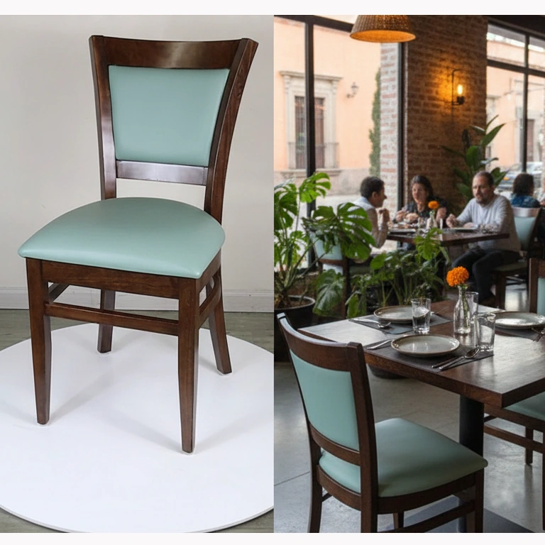 Silla de madera para Restaurante 2234 Ambientada