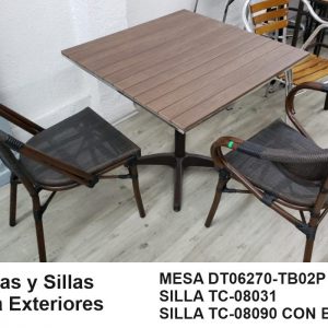 Mesas y Sillas para exterior de restaurante y cafeteria
