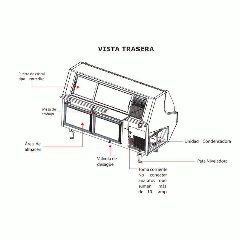 Vitrina Carnicera Refrigerada VTA200 Torrey
