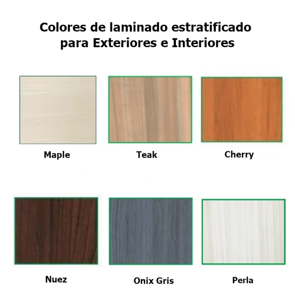 Colores de cubierta para Mesa de Laminado de melamina estratificada para Exteriores