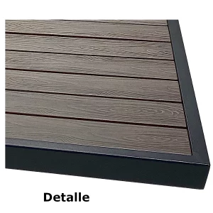 Mesa para exteriores de hoteles de Aluminio y Poly-Madera TTS214-BR30