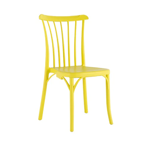 6270 amarillo Esta Silla ofrece un estilo antiguo pero es hecha con la última tecnología en fabricación. Esta silla es fácil de limpiar y es apilable. Fabricada con materiales sustentables. Regresar a Sillas de Plástico para Restaurante
