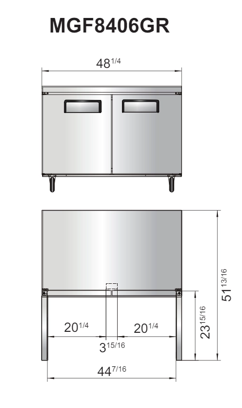MGF8406GR diagrama Esta Mesa congeladora de trabajo de MGF8406GR de Atosa, es una excelente solución cuando necesita aumentar el espacio de trabajo utilizable y la capacidad de almacenamiento congelado en su cocina! Este modelo viene con una superficie de trabajo duradera de acero inoxidable que lo hace ideal para el trabajo de preparación. Medidas: 1.22 x 0.95 x 0.76 m (frente x alto x fondo) Regresar a Mesas Congeladoras de Trabajo