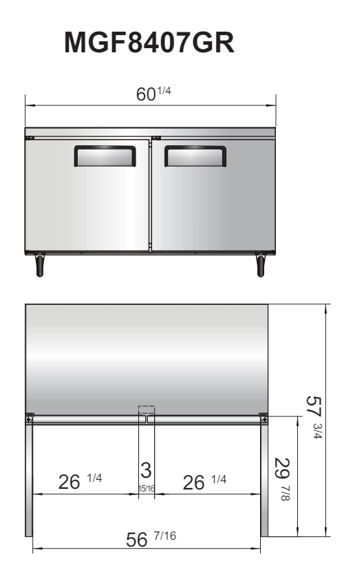 MGF8407GR diagrama Esta Mesa congeladora de trabajo de MGF8407GR de Atosa, es una excelente solución cuando necesita aumentar el espacio de trabajo utilizable y la capacidad de almacenamiento congelado en su cocina! Este modelo viene con una superficie de trabajo duradera de acero inoxidable que lo hace ideal para el trabajo de preparación. Medidas: 1.53 x 0.95 x 0.76 m (frente x alto x fondo) Regresar a Mesas Congeladoras de Trabajo