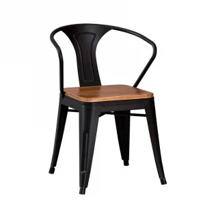 Silla de Acero y Madera para Restaurante SR-2820
