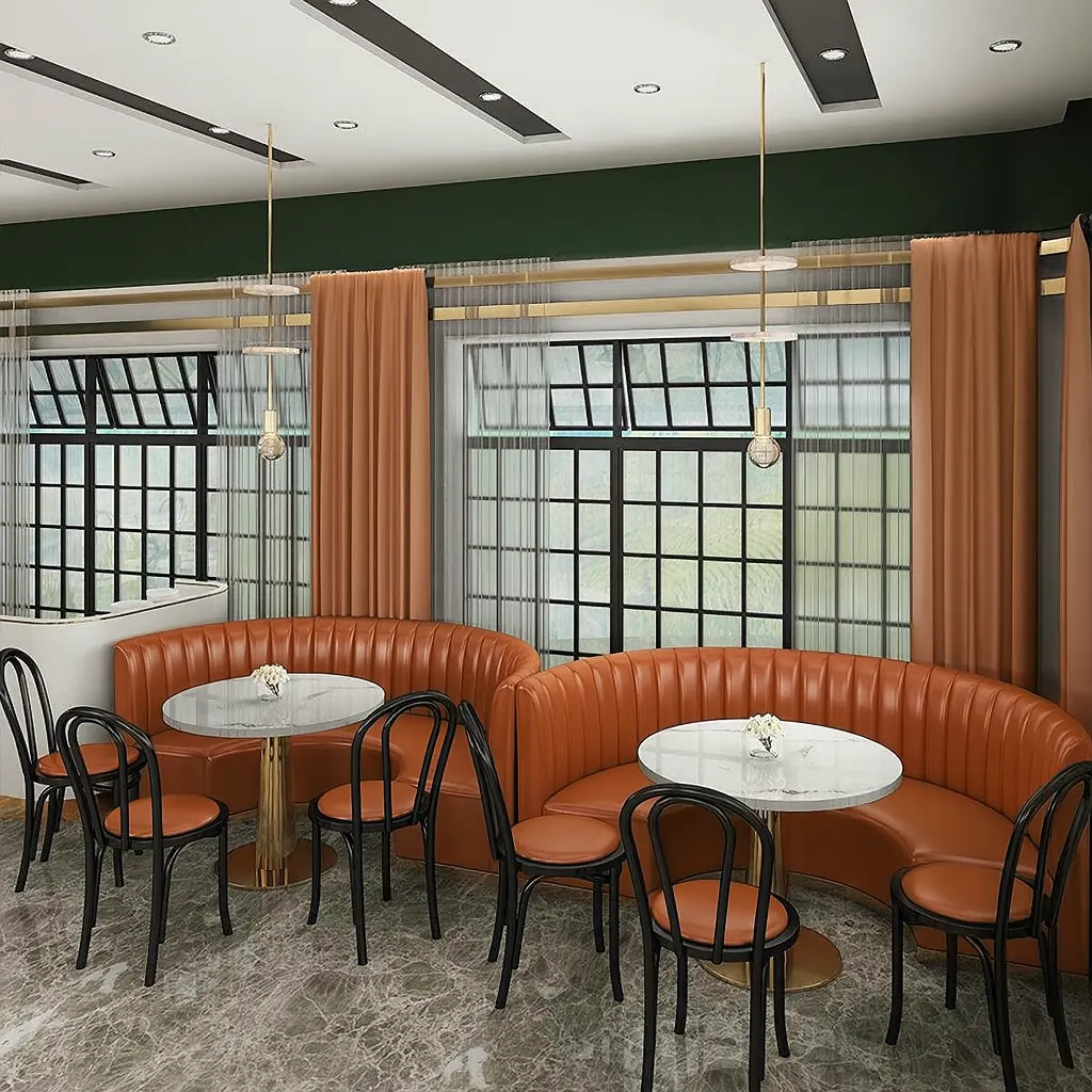 Booth para Restaurante Expresso Medio Circulo